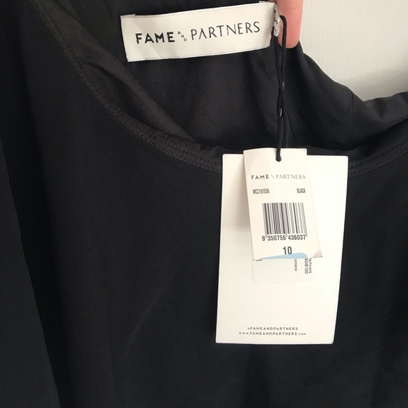 NWT Fame and Partners ruffled one shoulder dress - Picture 3 of 3